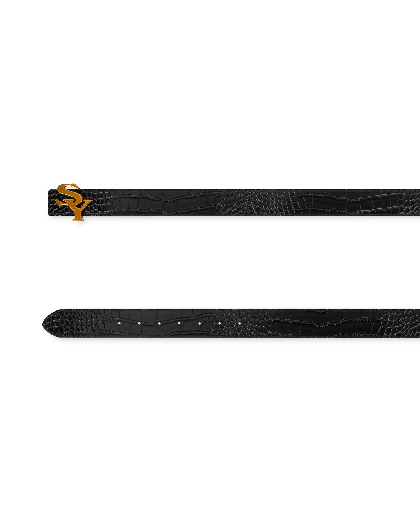 SY Crocodile Leather Belt