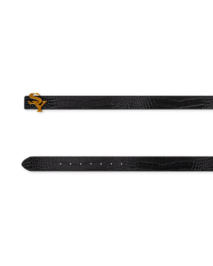 SY Crocodile Leather Belt