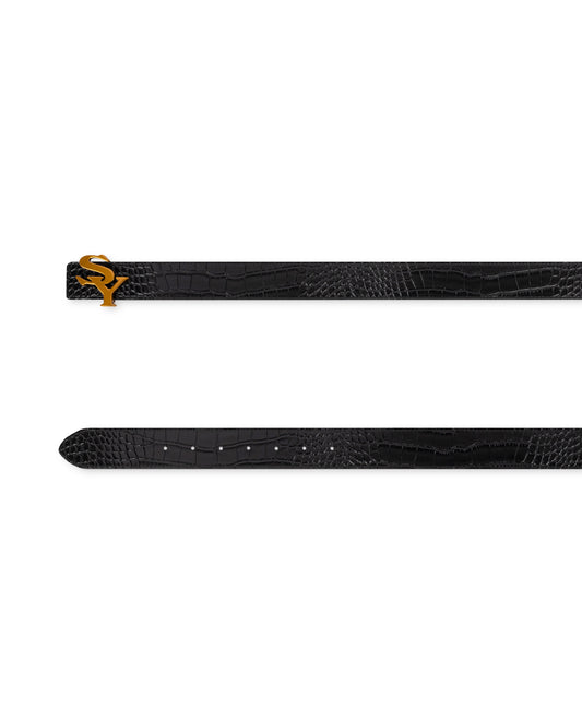 SY Crocodile Leather Belt