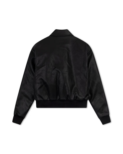 Southern Script Pebbled Leather Jacket