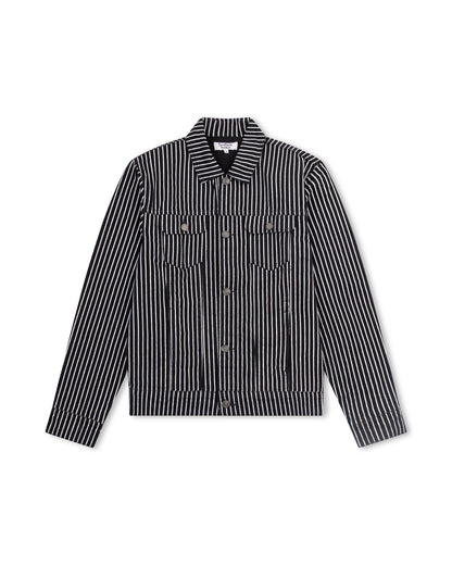 Railroad Pinstripe Denim Jacket