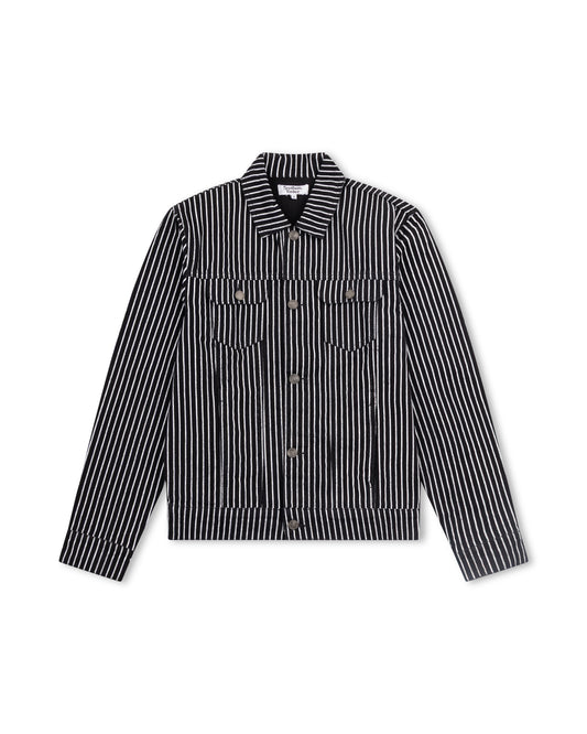 Railroad Pinstripe Denim Jacket
